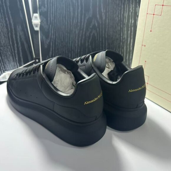 Alexander McQueen Black Leather Sneakers - Picture 4 of 7